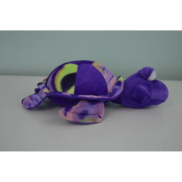 BJ Toy Co Sea Turtle Plush Stuffed Animal Purple Green 9" - Picture 6 of 6